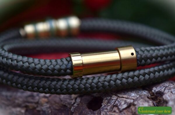 Crematie-as heren gedenk armband sailrope | HSSA1055 - Afbeelding 3