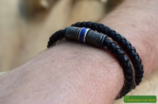 Lederen heren armbanden | HSLA3023 - Afbeelding 4