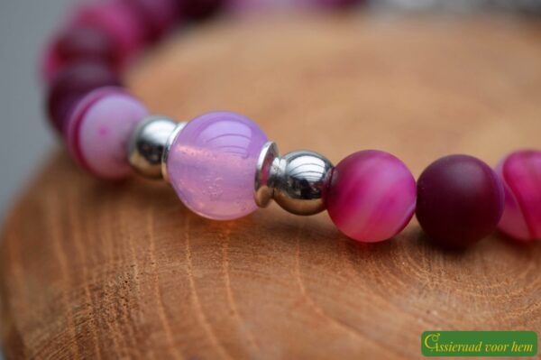 HSNA4019 | Crematie-as heren gedenk armband natuursteen - Afbeelding 5
