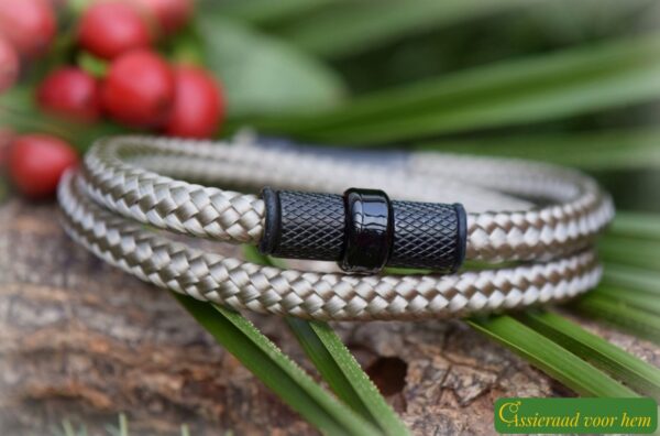 Crematie-as heren gedenk armband sailrope | HSSA1043