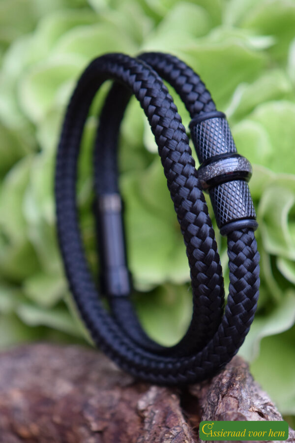 Crematie-as heren gedenk armband sailrope | HSSA1052 - Afbeelding 2