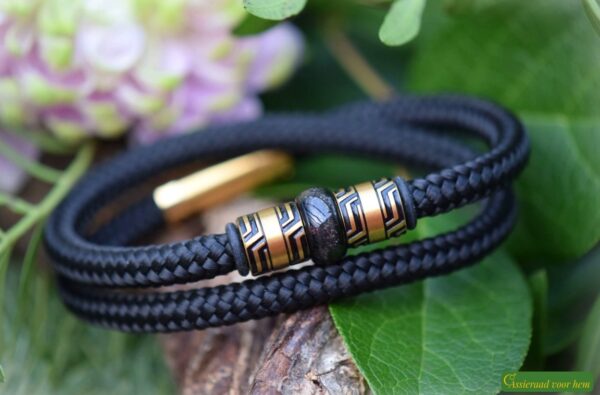 Crematie-as heren gedenk armband sailrope | HSSA1058