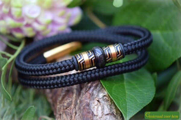 Crematie-as heren gedenk armband sailrope | HSSA1058 - Afbeelding 3