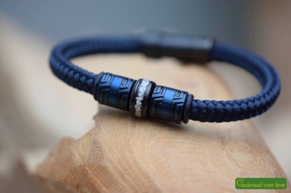Crematie-as heren gedenk armband sailrope | HSSA1036