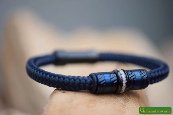 Crematie-as heren gedenk armband sailrope | HSSA1036 - Afbeelding 4