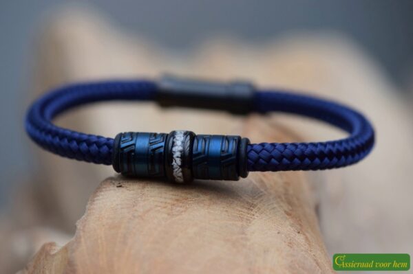 Crematie-as heren gedenk armband sailrope | HSSA1056 - Afbeelding 2