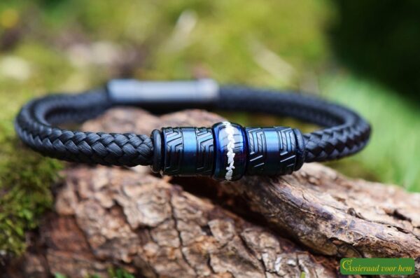 Crematie-as heren gedenk armband sailrope | HSSA1057