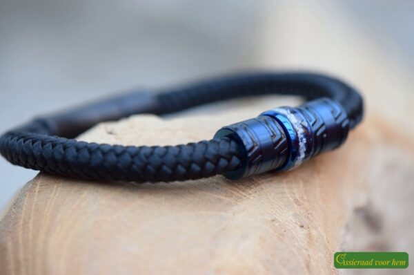 Crematie-as heren gedenk armband sailrope | HSSA1057 - Afbeelding 2