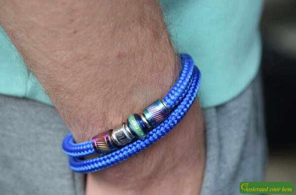 Crematie-as heren gedenk armband sailrope | HSSA1038 - Afbeelding 4