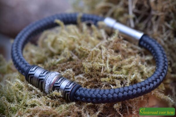 Crematie-as heren gedenk armband sailrope | HSSA1035