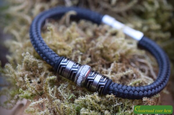 Crematie-as heren gedenk armband sailrope | HSSA1035 - Afbeelding 3