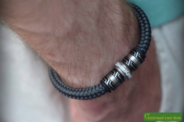 Crematie-as heren gedenk armband sailrope | HSSA1035 - Afbeelding 4