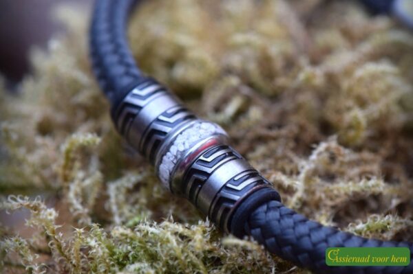 Crematie-as heren gedenk armband sailrope | HSSA1035 - Afbeelding 5
