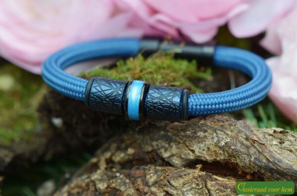 Crematie-as heren gedenk armband sailrope | HSSA1060
