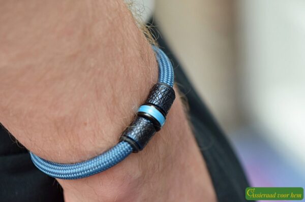 Crematie-as heren gedenk armband sailrope | HSSA1060 - Afbeelding 3