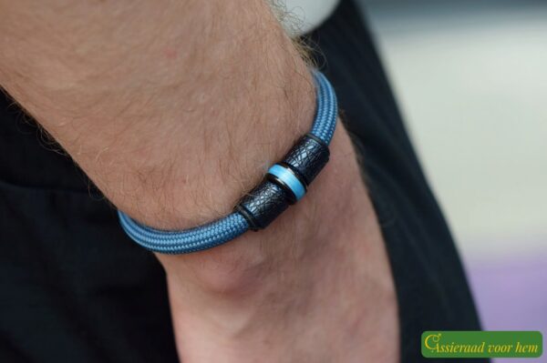 Crematie-as heren gedenk armband sailrope | HSSA1060 - Afbeelding 6