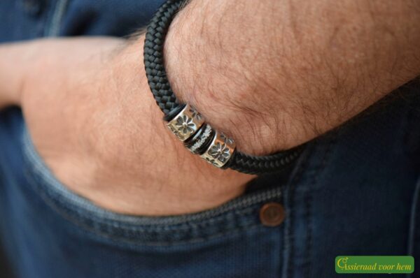 Crematie-as heren gedenk armband sailrope | HSSA1037 - Afbeelding 3
