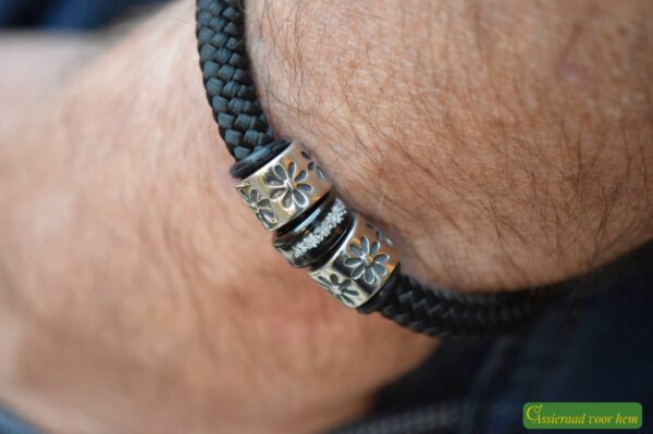 Crematie-as heren gedenk armband sailrope | HSSA1037 - Afbeelding 4