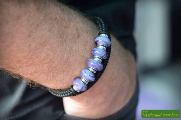 Crematie-as heren gedenk armband sailrope | HSSA1061 - Afbeelding 10