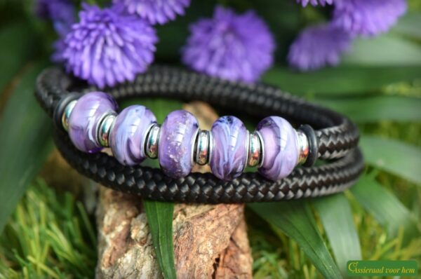 Crematie-as heren gedenk armband sailrope | HSSA1061 - Afbeelding 3
