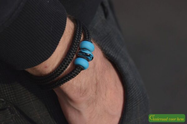 Crematie-as heren gedenk armband sailrope | HSSA1062 - Afbeelding 4