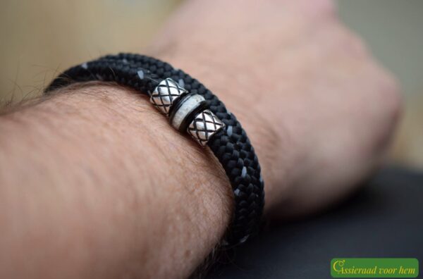 Crematie-as heren gedenk armband sailrope | HSSA1049 - Afbeelding 6
