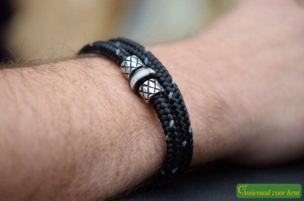 Crematie-as heren gedenk armband sailrope | HSSA1049 - Afbeelding 7