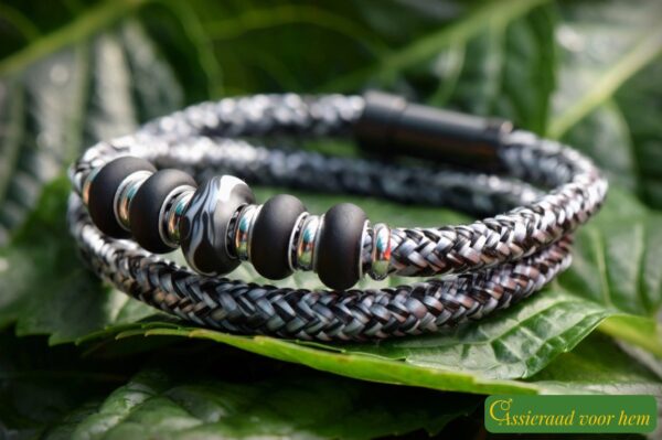 Crematie-as heren gedenk armband sailrope | HSSA1042