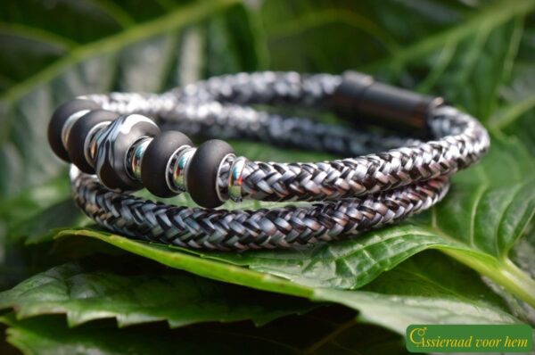 Crematie-as heren gedenk armband sailrope | HSSA1042 - Afbeelding 3