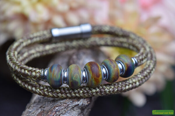 Crematie-as heren gedenk armband sailrope | HSSA1067