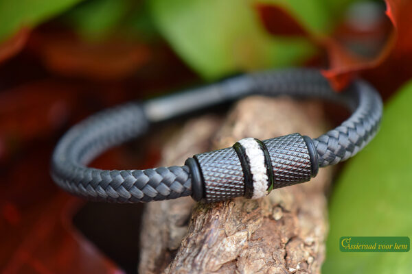 Crematie-as heren gedenk armband sailrope | HSSA1065