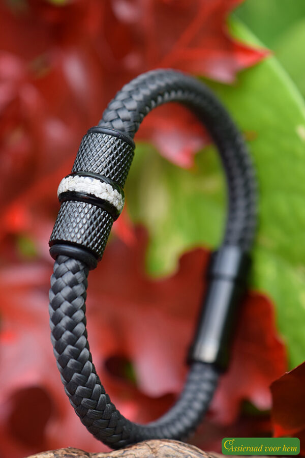 Crematie-as heren gedenk armband sailrope | HSSA1065 - Afbeelding 4