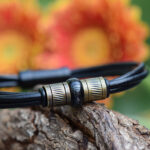 Crematie as heren gedenk armband Leder | HSLA3040
