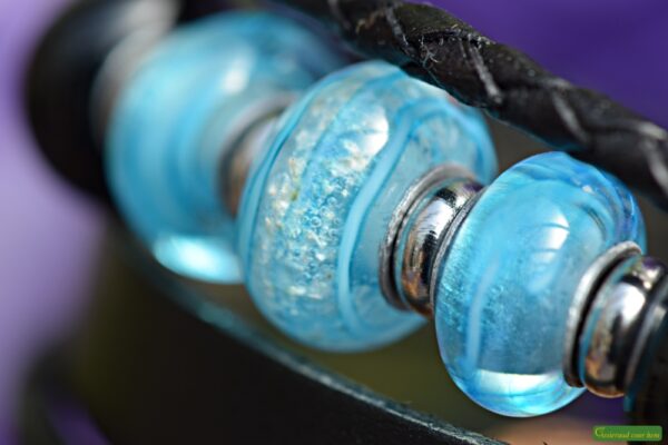 Crematie as heren gedenk armband Leder | HSLA3044 - Afbeelding 3