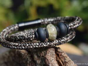 Crematie-as heren gedenk armband sailrope | HSSA1068