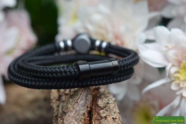 Crematie-as heren gedenk armband sailrope | HSSA1069 - Afbeelding 6