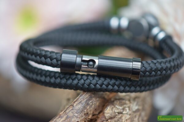 Crematie-as heren gedenk armband sailrope | HSSA1069 - Afbeelding 7
