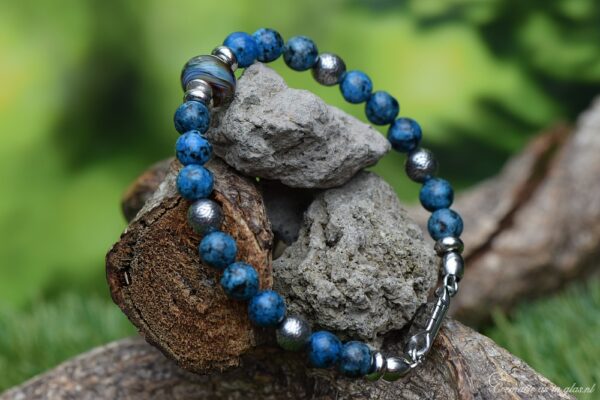 HSNA4020 | Crematie-as heren gedenk armband natuursteen - Afbeelding 4