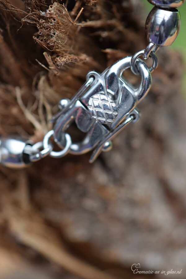 HSNA4021 | Crematie-as heren gedenk armband natuursteen - Afbeelding 6